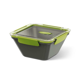 Контейнер квадратный Emsa BENTO BOX, серо-зеленый, 1,5 л