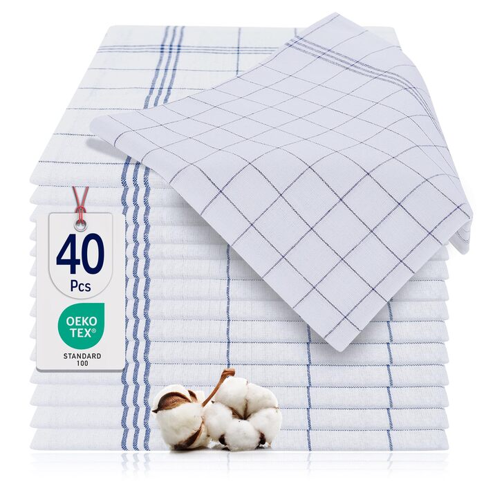 Набір з 40 кухонних рушників 50 x 70 см, синій BARBONS