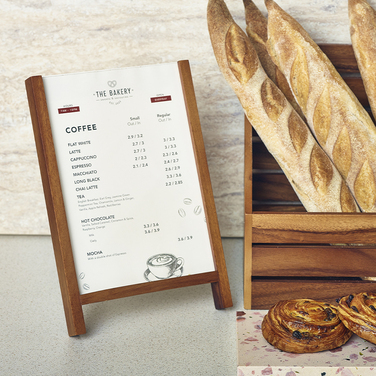 Держатель для меню 23*34.5*h 4 см, Acacia Wood, Genware