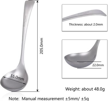 Титановий половник для кемпінгу 20,5 см Boundless Voyage