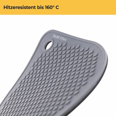 Силіконова магнітна підставка під гаряче 18 см, сіра Silberthal