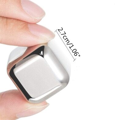 Набір металевих охолоджувальних каменів для віскі з нержавіючої сталі Ulalaza