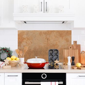 Дизайнерський кухонний фартух з алюмінієвого композиту, кухонний фартух, товщина 3 мм, 60x100 см, (бетонна стіна бежевого кольору)