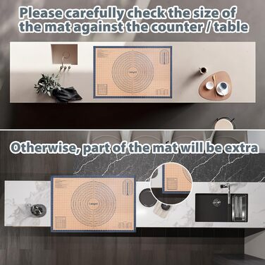 Силіконовий килимок для випічки 60 x 40 см, антипригарний, сірий Lazymi