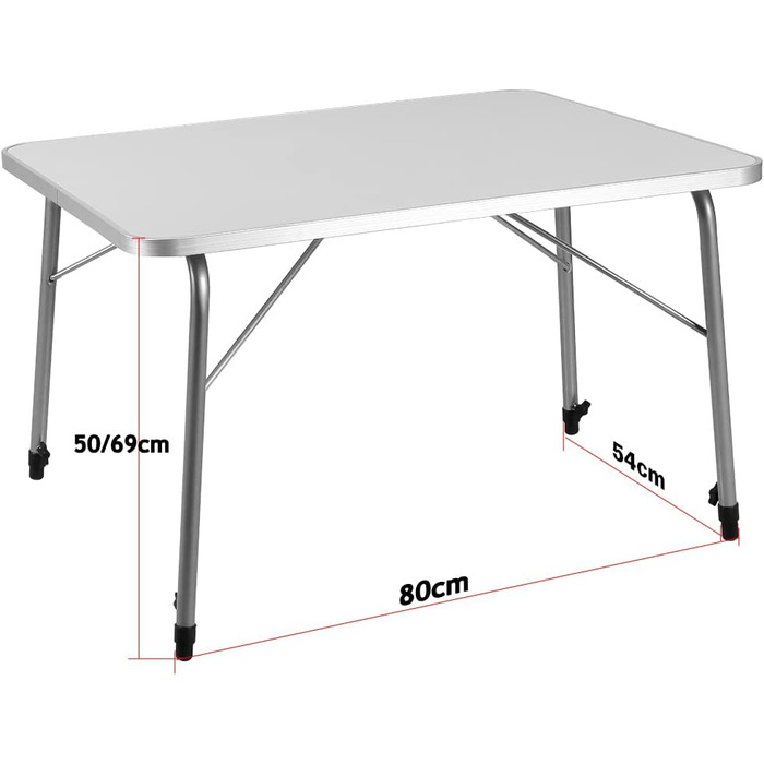 Складной алюминиевый стол для кемпинга 80 x 55 см Deuba