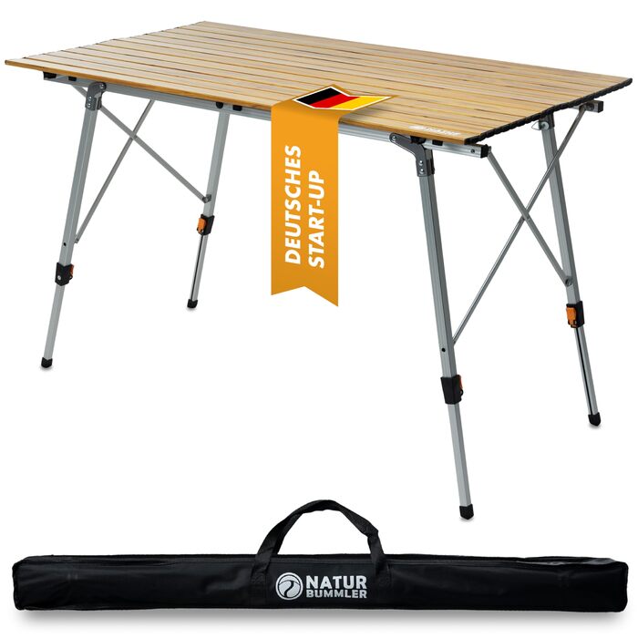 Складной кемпинговый стол с сумкой для транспортировки 120 х 58 х 58 см NATURBUMMLER