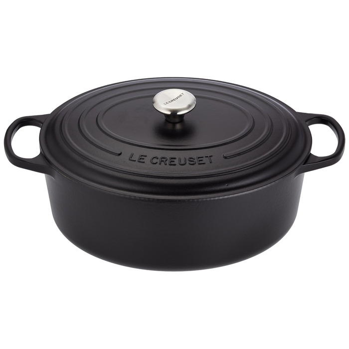 Гусятница / жаровня 35 см, чорний Le Creuset