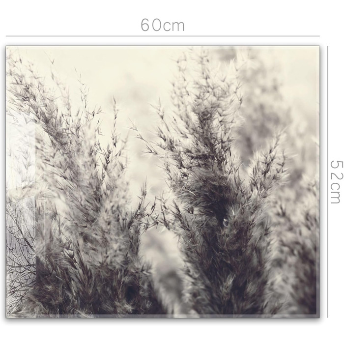 Кухонний фартух timalo зі скляним виглядом Акрилове скло 2 мм Бризкозахисна стіна для плити, скляний фартух, акрилові скляні стінові панелі, захисна панель для фартуха Бетонно-блакитно-сірий (60x52 см, 209- Пампасська трава)