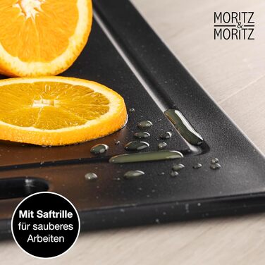 Доска разделочная, пластиковая 36 x 27,5 см, черная Moritz & Moritz