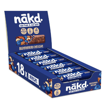 Батончики из фруктов и орехов 18 x 35 г черника Nakd