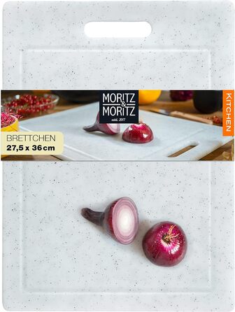 Доска разделочная, пластиковая 36 x 27,5 см, белая Moritz & Moritz