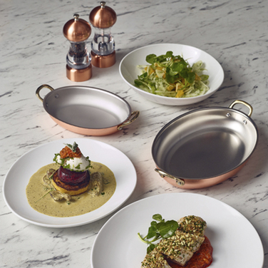 Сковородка для подачи 24.5*17.5 см, овальная, медное покрытие, GenWare