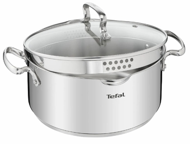 Tefal Каструля DUETTO+, 1.5л, з кришкою, нержавюча сталь, скло