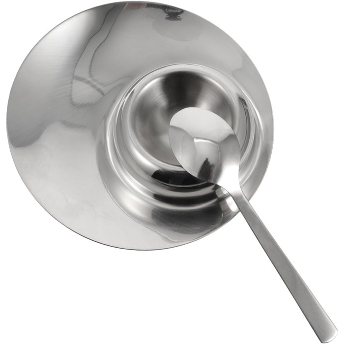 Підставка для яєць 12 см з ложкою, нержавіюча сталь Toyvian