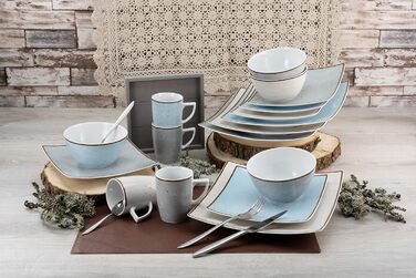 Набір посуду на 6 персон, 24 предмета, New Elegance Vintage Nature Creatable
