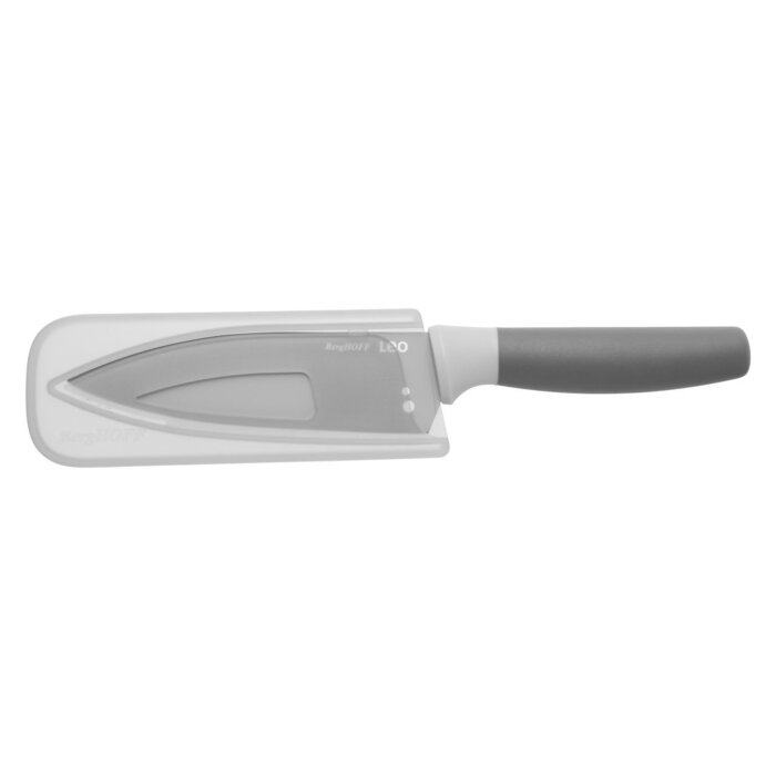 Поварской нож маленький 14 см с отверстиями для очистки розмарина, серый Leo Berghoff