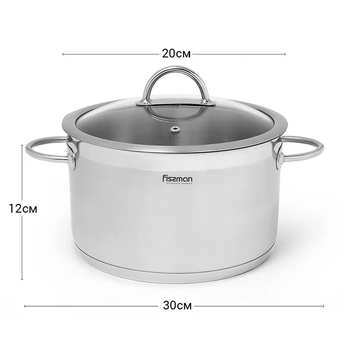 Кастрюля Fissman BENJAMIN 3,7 л с крышкой (5423)