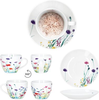 Кавові чашки з блюдцями для 6 осіб 190 мл MamboCat