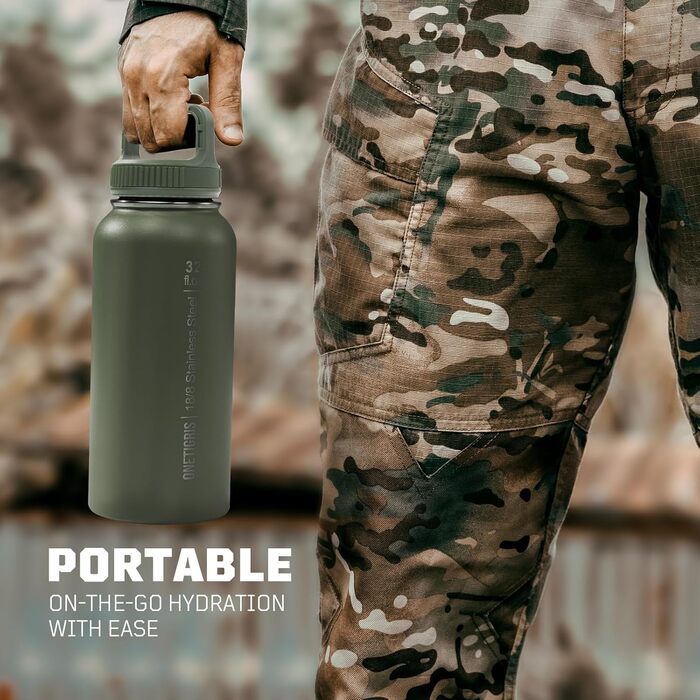 Фляга из нержавеющей стали 900 мл оливково-зеленый OneTigris