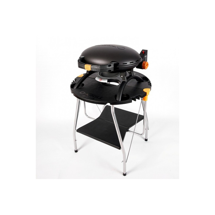 КОМПЛЕКТ Портативный переносной газовый гриль O-GRILL 500, черный+шланг в подарок! Код: 011672