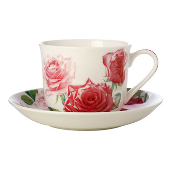 Чашка с блюдцем Maxwell & Williams Roses FLORIADE, фарфор, 480 мл
