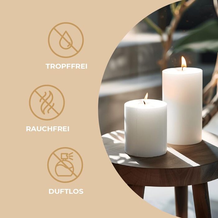 Стовпчасті свічки 6 x 12 см, час горіння 40 годин HORECA CANDLES