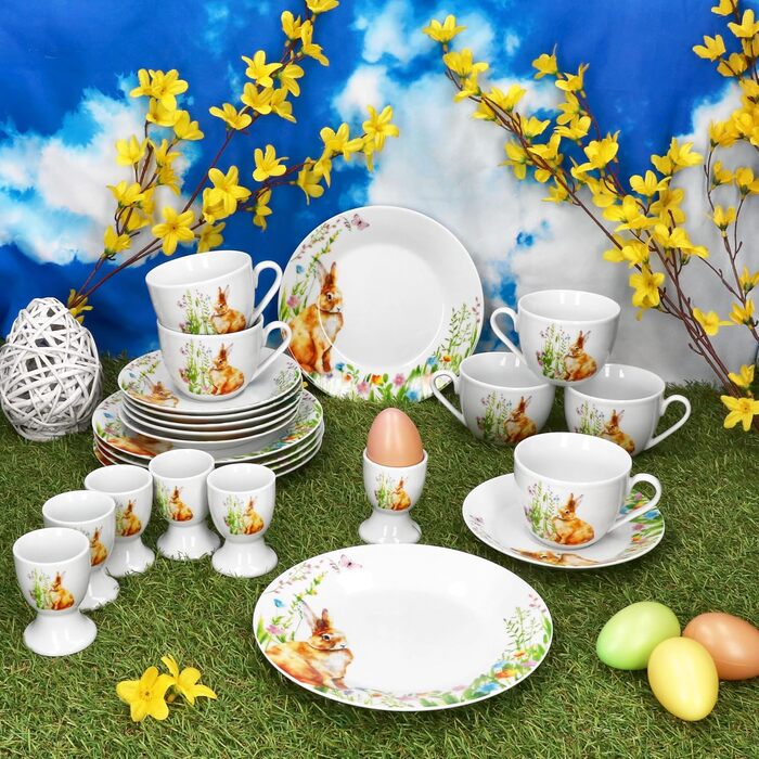 Набір посуду для сніданку з 24 предметів на 6 осіб MamboCat