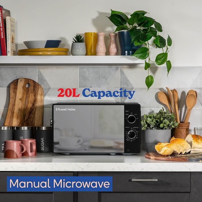 Мікрохвильова піч 20 л, 800 Вт чорний RHM2027B Russell Hobbs