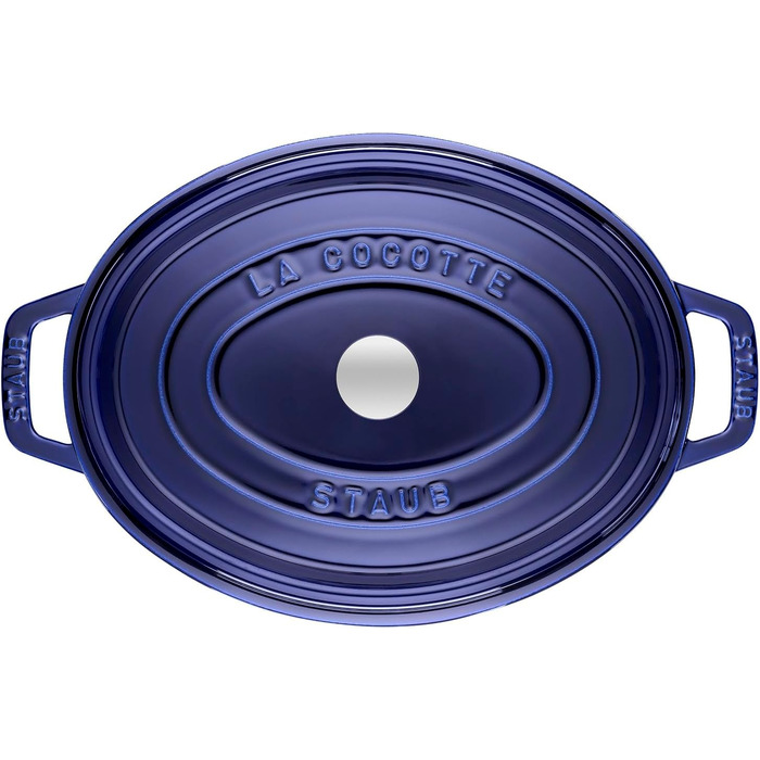 Чавунна жаровня/кокот STAUB, овальна 6,7 л, (29 см, темно-синя)