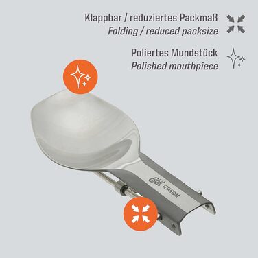 Сложная титановая ложка для кемпинга Esbit