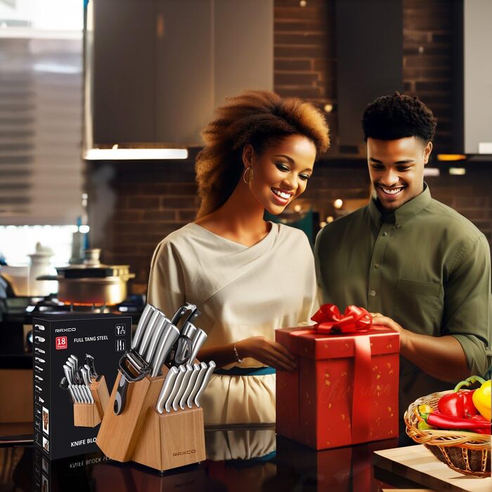 Набор ножей 18 предметов из нержавеющей стали RAXCO