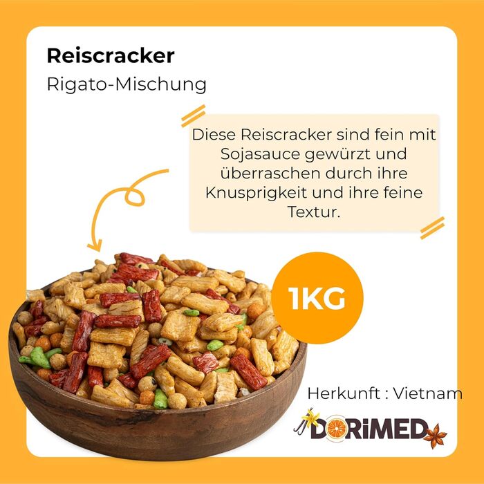 Рисовые крекеры, смесь Ригато 1 кг DORiMED