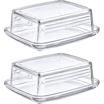 Масленка Westmark - идеально подходит для сервировки и хранения - можно мыть в посудомоечной машине - специальный рельеф для безопасного захвата (стекло, набор из 2 шт. )