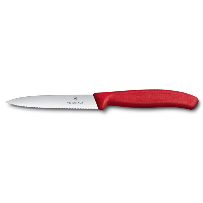 Кухонний ніж Victorinox SwissClassic Paring лезо 10см хвил. з черв. ручкою