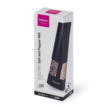 Млин для солі та перцю Fissman електричний 2-в-1 18,7x6,4 см  (18086)