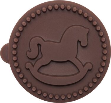 Штамп для печенья маленький в виде лошадки-качалки, 5 см, RBV Birkmann