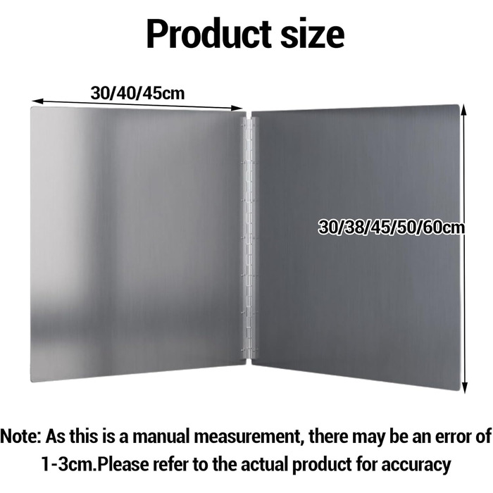 Складана панель для кухонного захисту від бризок 30 х 30 см Onxyrbyte