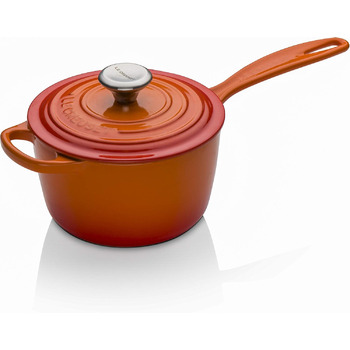Чугунный сотейник Ø 20 см, 2,5 л с крышкой, пламенно-красный Signature Le Creuset