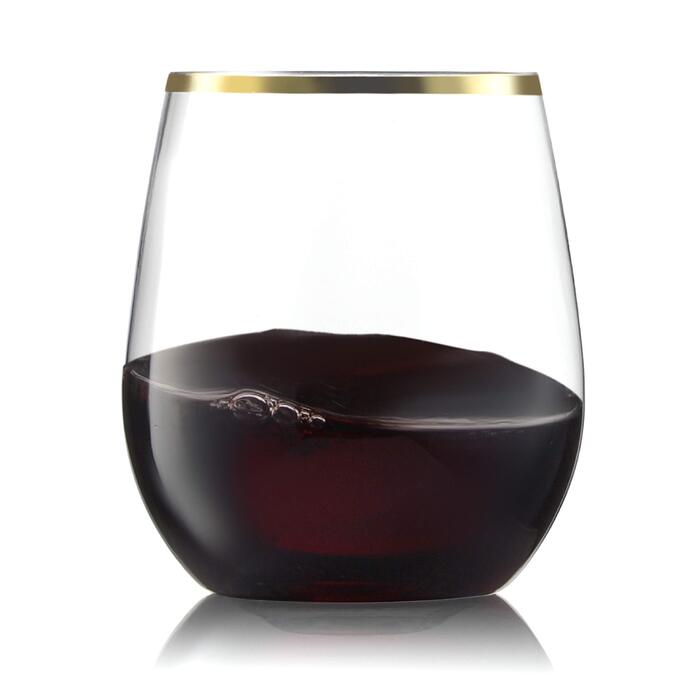 Пластиковые бокалы для вина без ножки 32 шт 340 мл CHATEAU FINE TABLEWARE