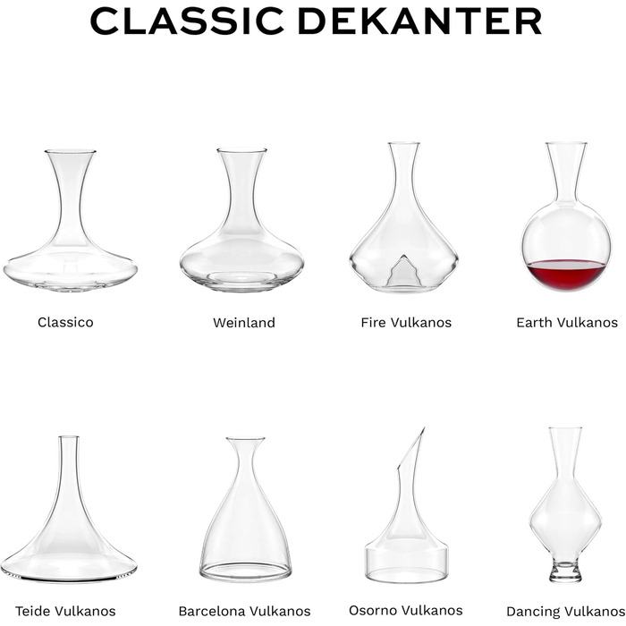 Декантер Stlzle Lausitz Osorno Vulkanos 750 мл Элегантный декантер для красного вина, раскрывающий аромат Высококачественная винная карафа из выдувного хрустального стекла Подходит для мытья в посудомоечной машине (Earth 750 мл)