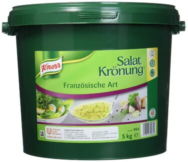 Заправка для салату Knorr Salad Dressing Art (легка у приготуванні заправка для салату, універсальна заправка для салату) 1 упаковка (1 x 1 кг) (французька, 5 кг (1 упаковка))