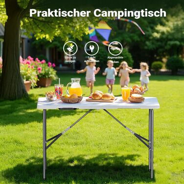 Складной кемпинговый стол 122 х 60 х 75 см Wiltec