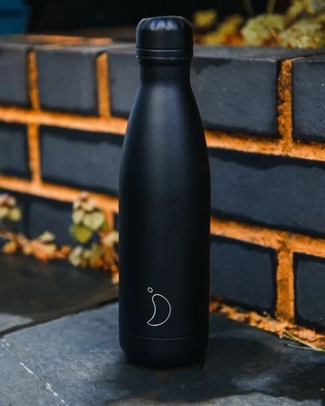 Вакуумна пляшка для води 0,5 л, чорна Monochrome All Black CHILLYS