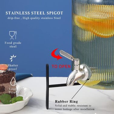 Стеклянный диспенсер для напитков 4 л Berglander