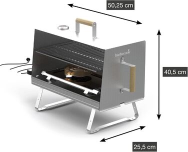 Електрична коптильня для теплого копчення 25,5 х 50,25 х 40,5 см barbecook