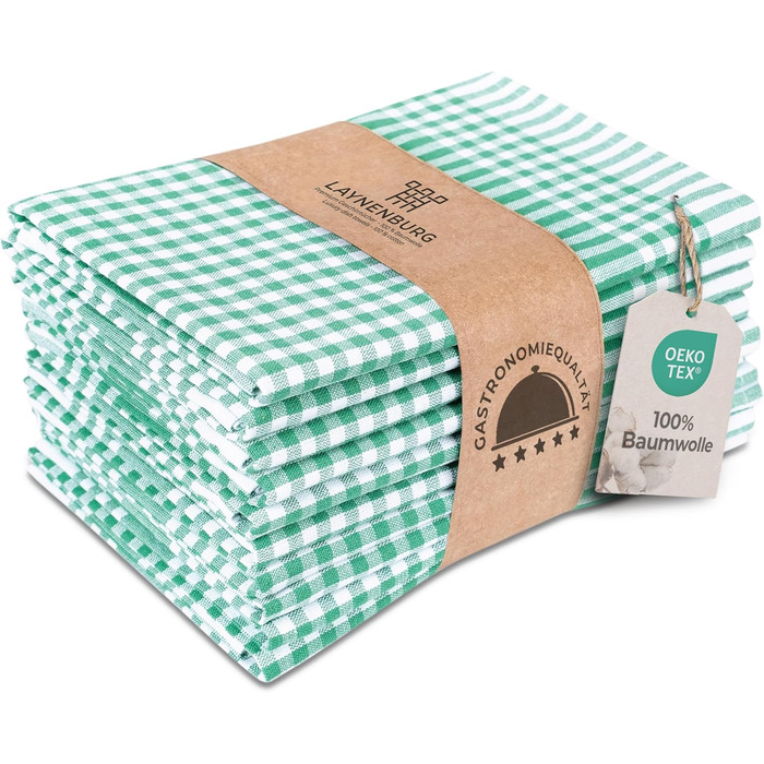 Набор полотенец из 10 предметов 45 x 65 см, зеленый LAYNENBURG