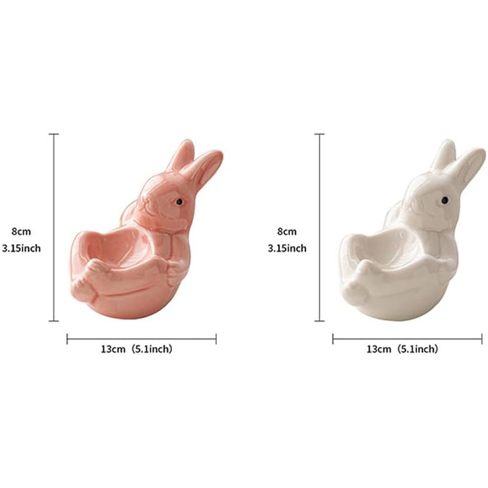 Набір із 2 чашок для яєць у формі лежачого кролика ARFUKA