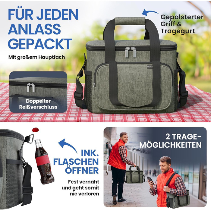 Маленька термосумка 10 л оливково-зелена HELDENWERK