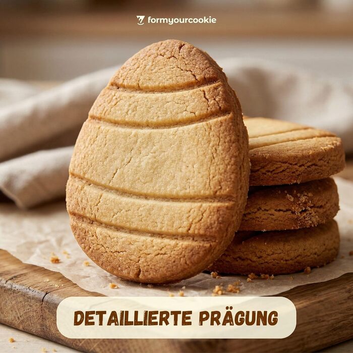 Набір із 3 формочок для пасхального печива, смугастий візерунок у вигляді пасхальних яєць, кролик, 2-в-1 зі штампом, 5 x 4 см, можна мити в посудомийній машині, екологічно чистий, стійкий до іржі (смугасті пасхальні яйця (5x4 см))