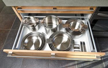 Набор ручек для посуды из нержавеющей стали, 3 предмета, серебристый Strate Cristel